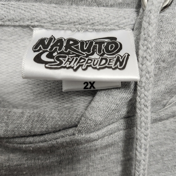 Naruto shippuden men's pullover sweatshirt hoodie size 2X heather gray n… - Picture 3 of 7